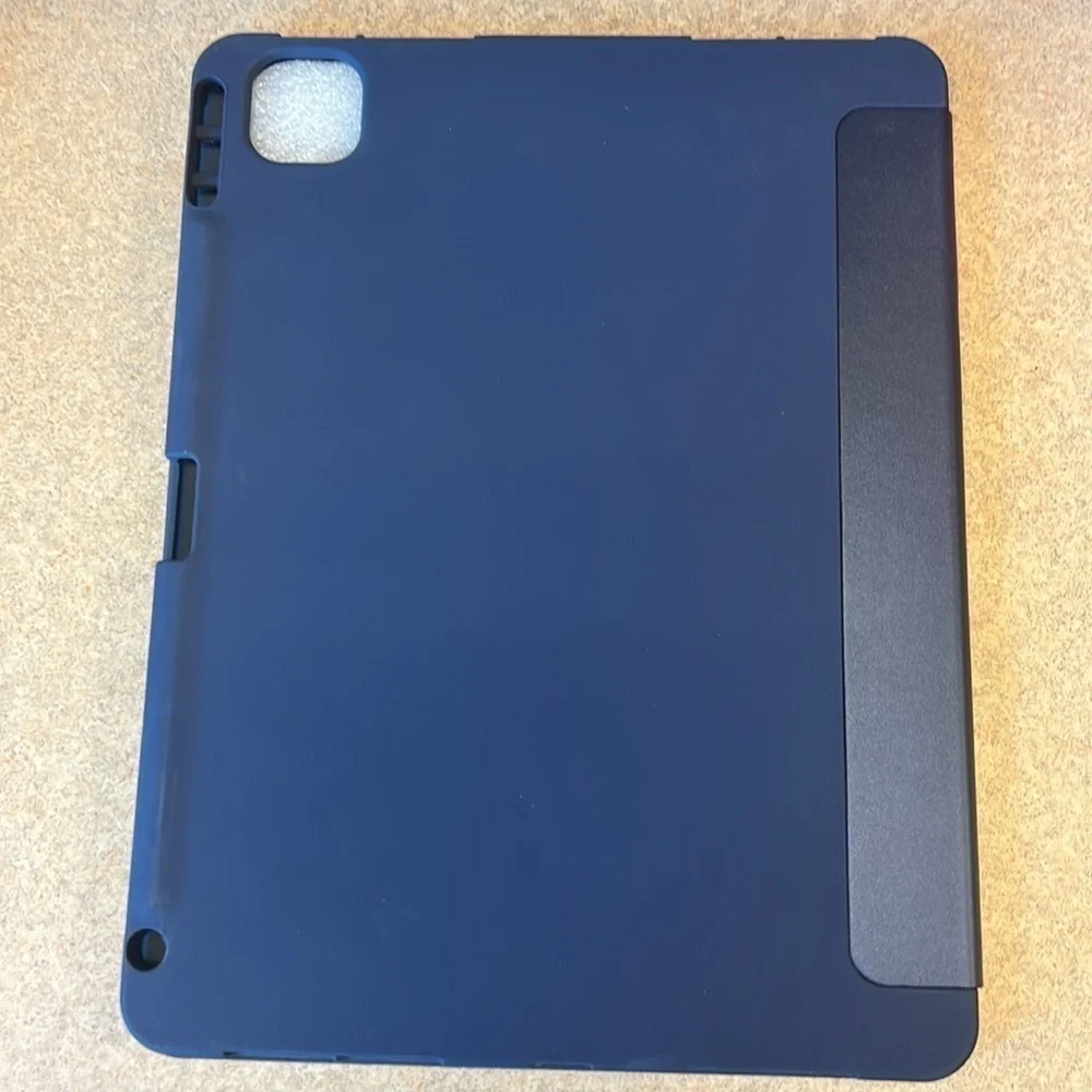 DTTO Case for iPad Pro 11 2021 Slim Trifold Stand Soft TPU Back Cover Navy Blue